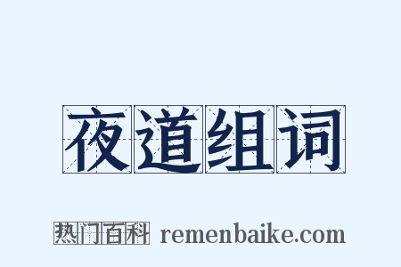 夜道组词是什么意思的图片